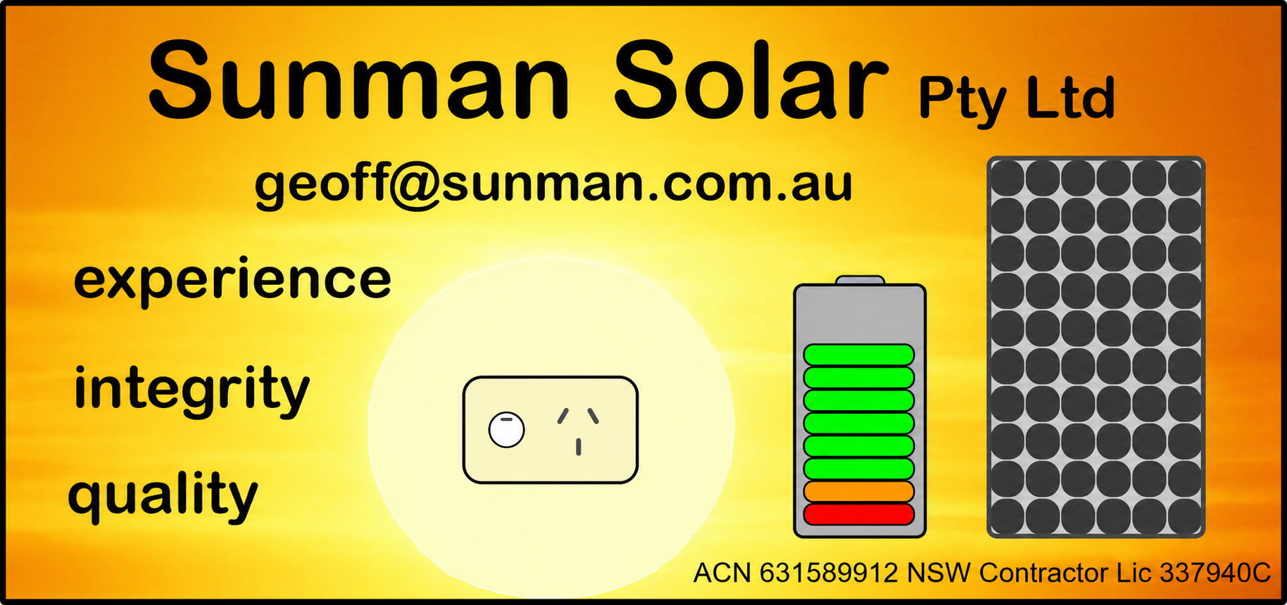 Sunman Solar Pty Ltd — Experience, Integrity, Quality